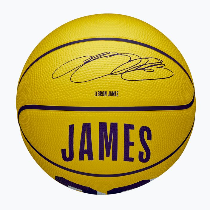 Wilson NBA Player Icon Mini Lebron yellow размер 3 детски баскетболни 4