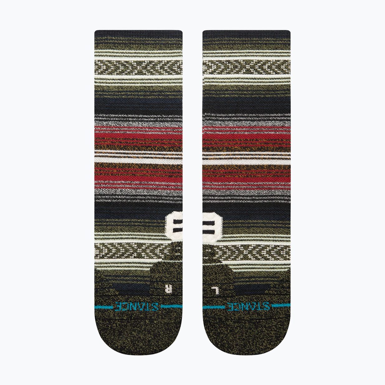 Чорапи за бягане Stance Mid Wool Crew black/red 2