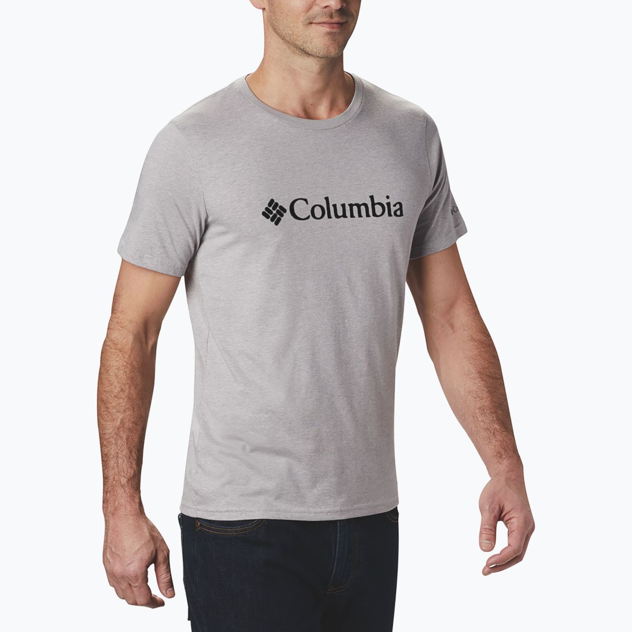 Мъжка тениска Columbia CSC Basic Logo сива heather