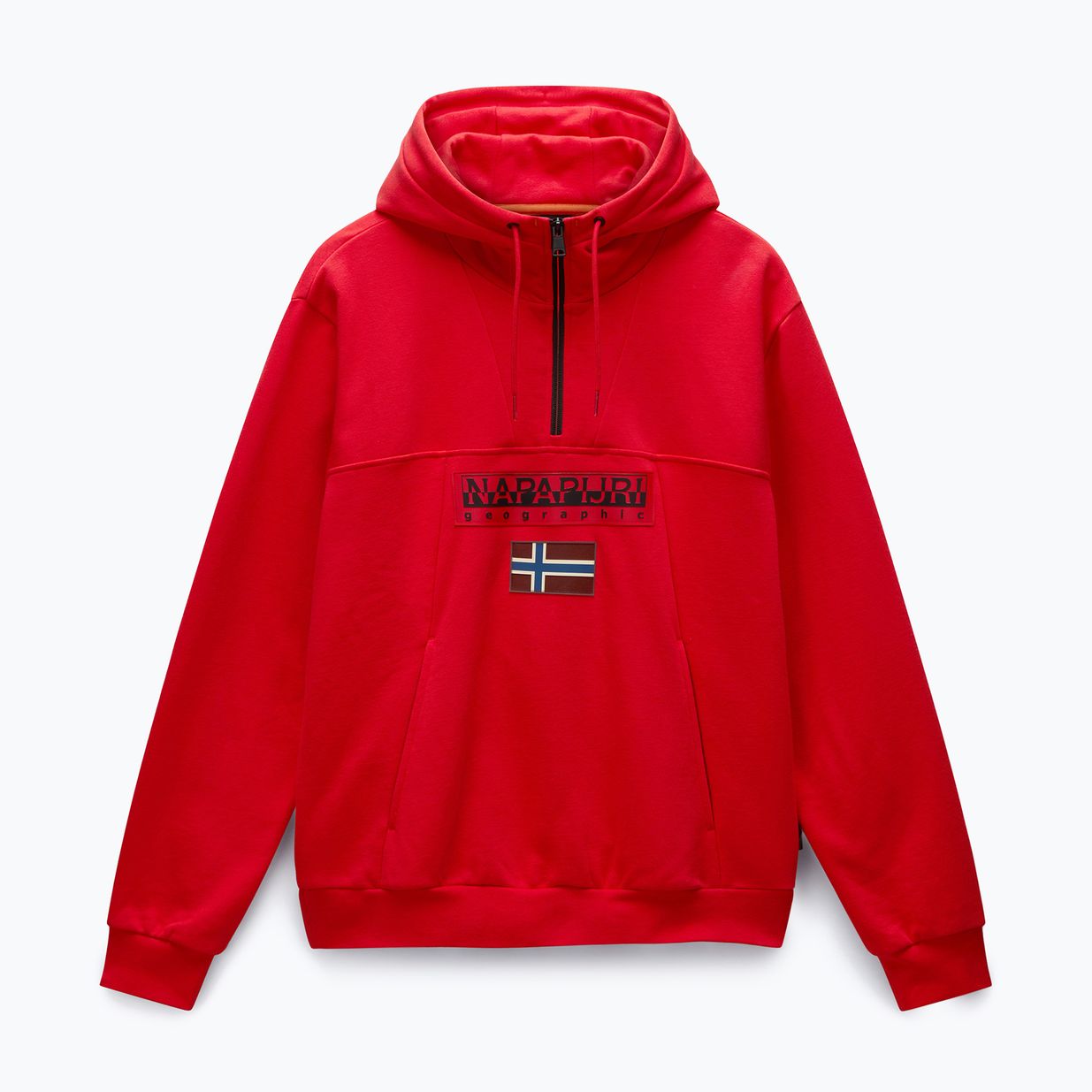 Мъжки суитчър Napapijri Burgee Half Zip Hooded 2.0 red goji 5