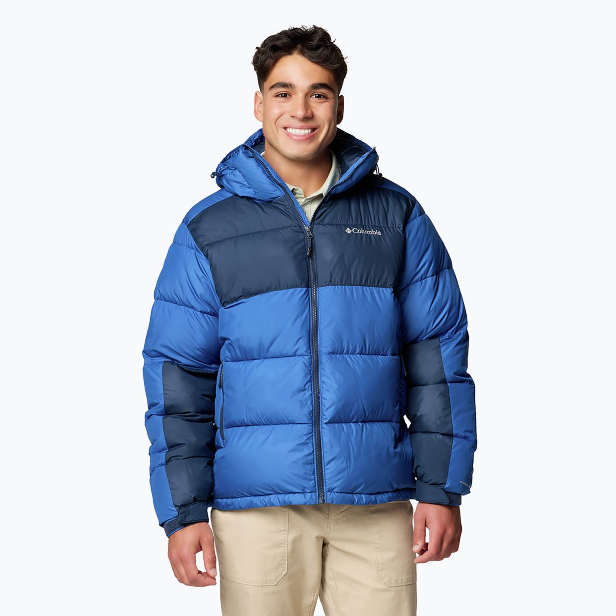 Мъжко пухено яке Columbia Pike Lake II с качулка mountain blue/ collegiate navy