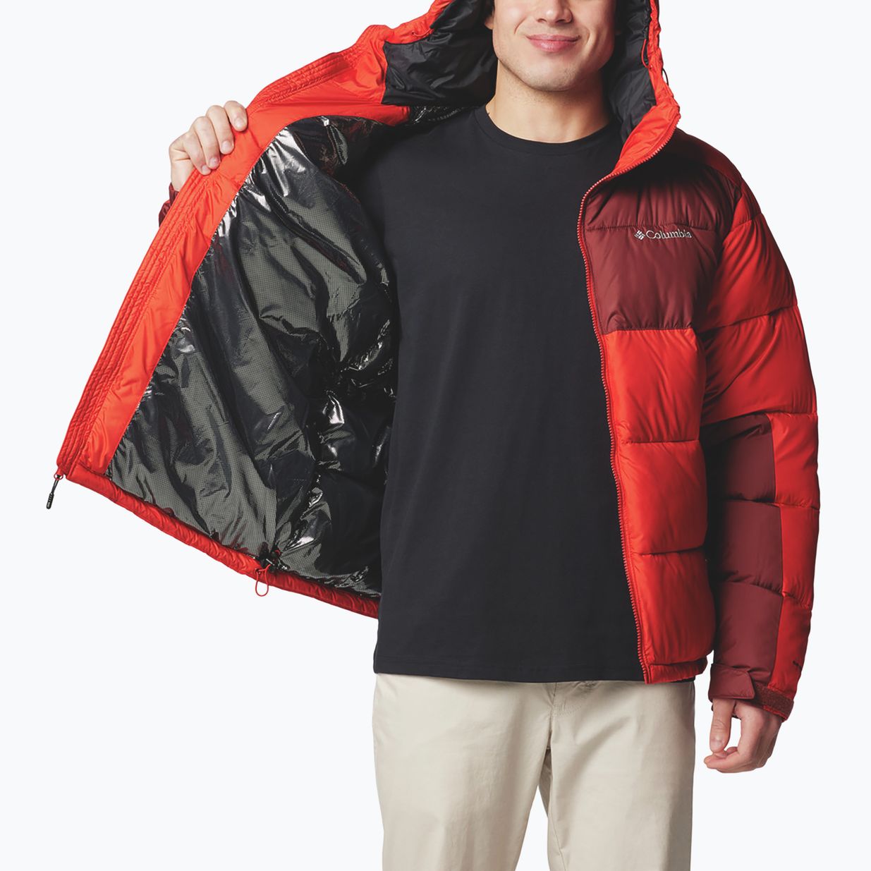 Мъжко пухено яке Columbia Pike Lake II Hooded sail red/ spice 4