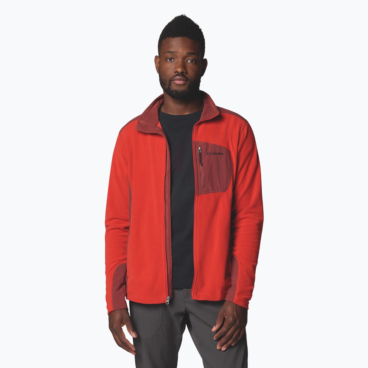 Мъжки поларен суитшърт Columbia Klamath Range Full Zip sail red / spice 4