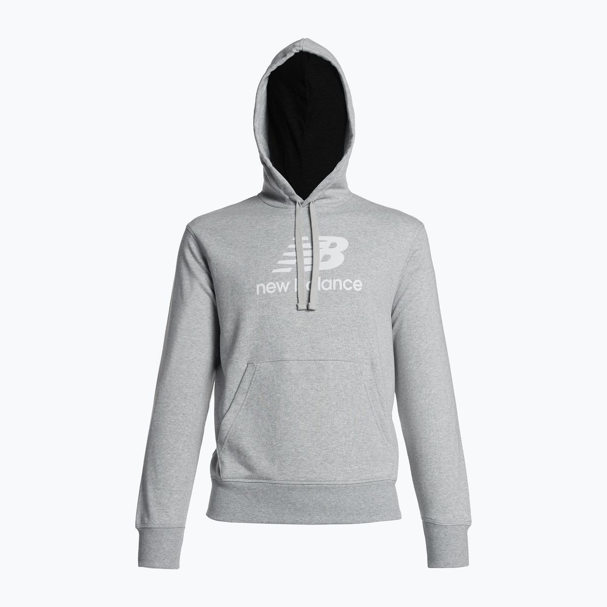 Мъжки суитшърт за тренировки New Balance Essentials Stacked Logo French Terry Hoodie grey NBMT31537AG 5