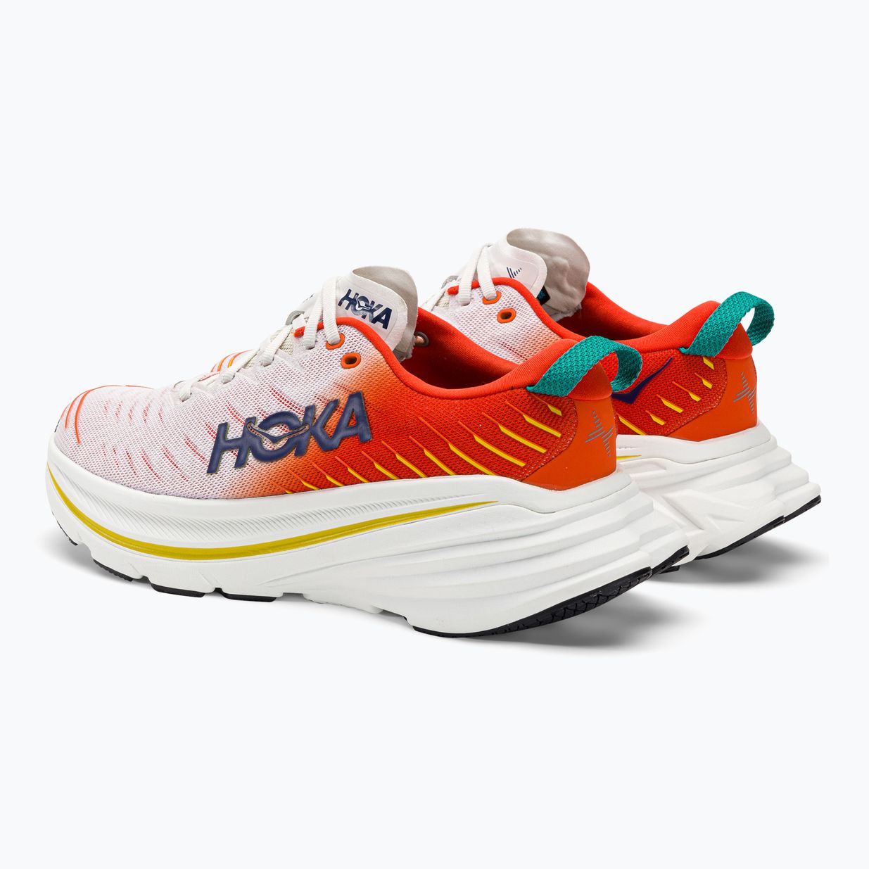 HOKA Bondi X blanc de blanc/flame мъжки обувки за бягане 4