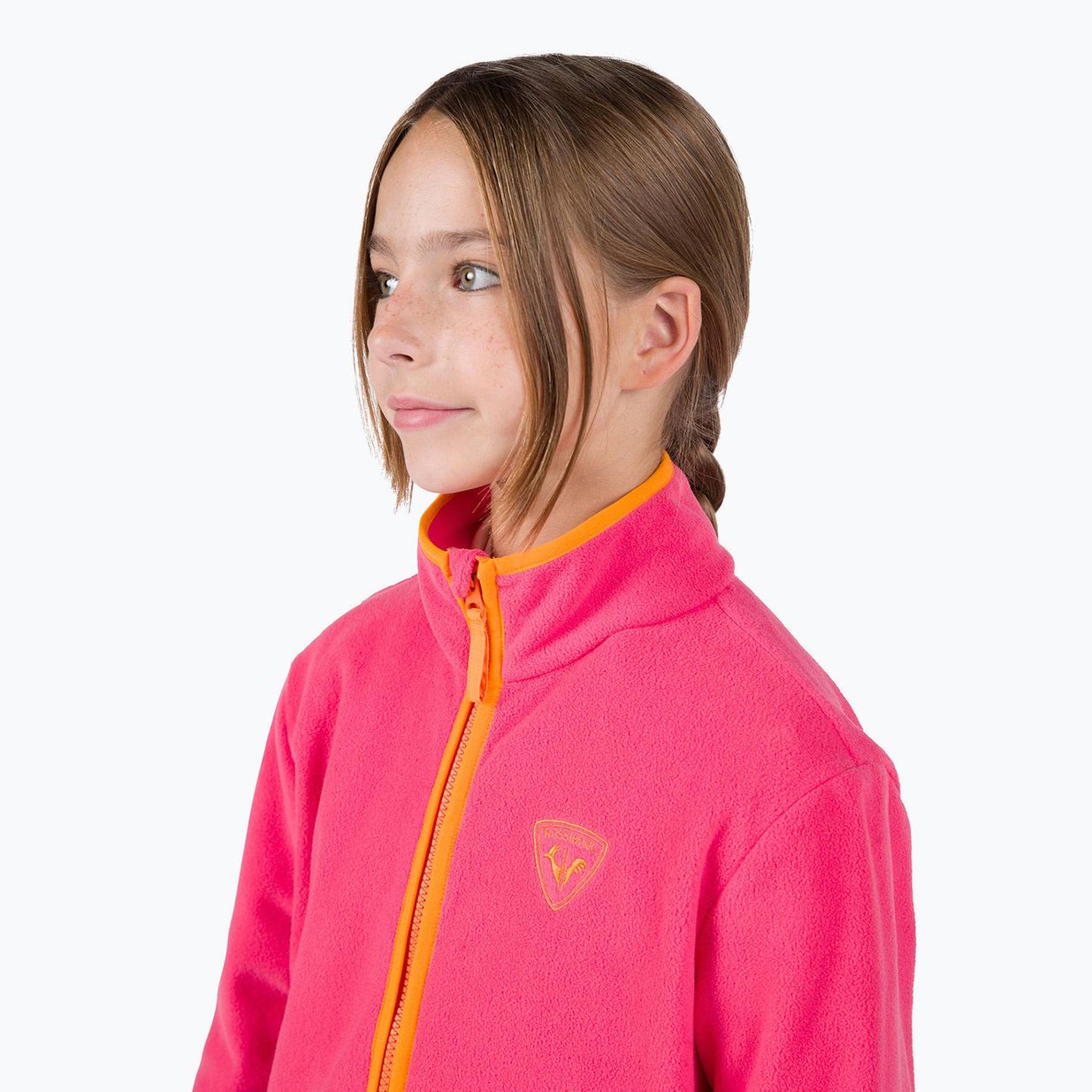 Детски суитчър Rossignol Jr Strawpile Fleece Fz tea rose 4