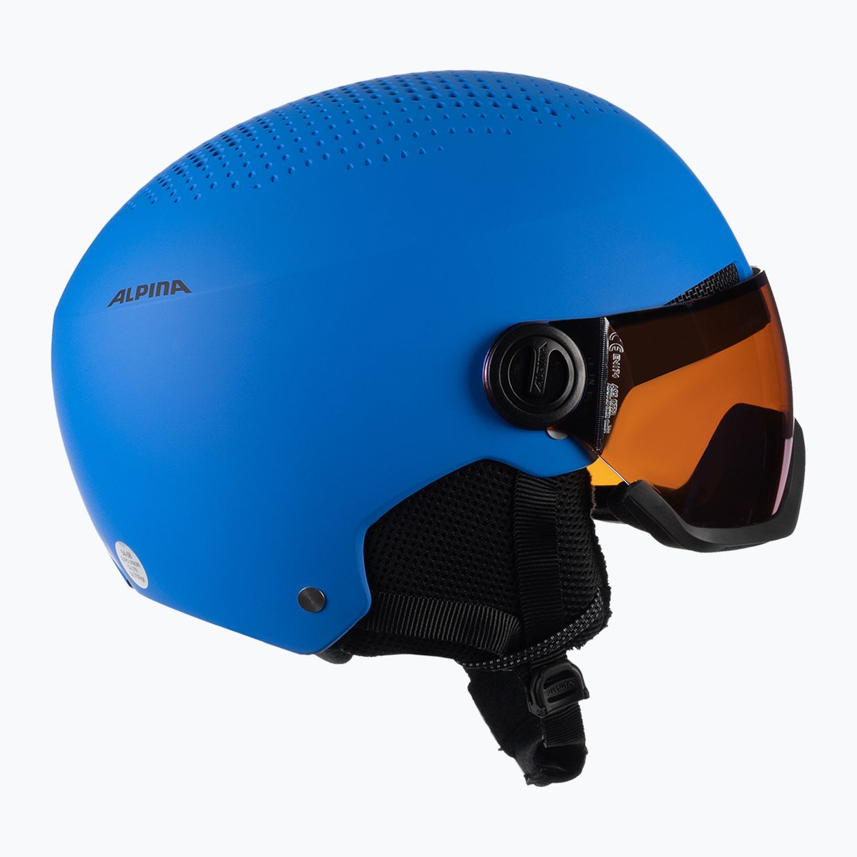 Детска ски каска Alpina Zupo Visor Q-Lite blue matt 4