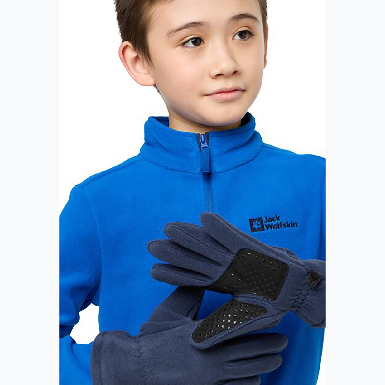 Детски ръкавици за трекинг Jack Wolfskin Fleece Glove night blue 2