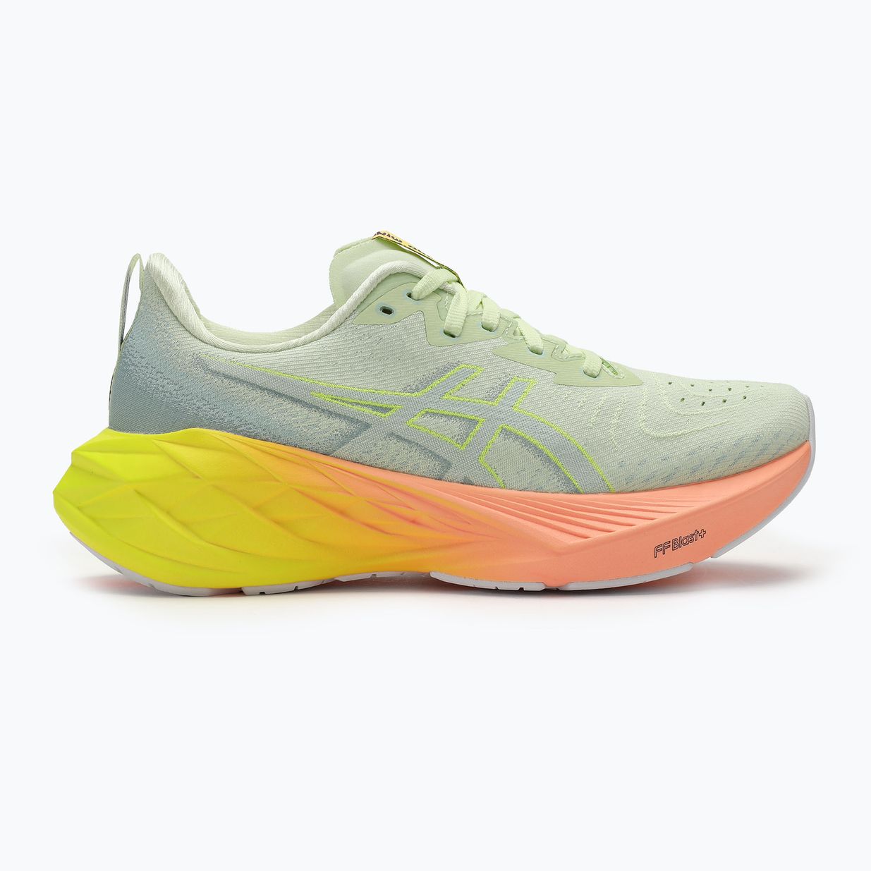 Дамски обувки за бягане ASICS Novablast 4 Paris cool matcha/safety yellow 3