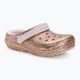 Детски джапанки Crocs Classic Lined Glitter Clog gold/barely pink