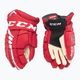 Детски хокейни ръкавици CCM JetSpeed FT4 JR червено/бяло 2