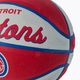 Wilson NBA Team Retro Mini Detroit Pistons баскетболна топка Red WTB3200XBDET 3