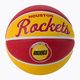 Wilson NBA Team Retro Mini баскетболна топка Houston Rockets maroon WTB3200XBHOU