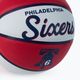 Wilson NBA Team Retro Mini баскетболна топка Philadelphia 76ers Red WTB3200XBPHI 3