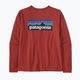 Дамска тениска за трекинг Patagonia P-6 Logo Responsibili-Tee LS burl red 6