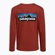 Дамска тениска за трекинг Patagonia P-6 Logo Responsibili-Tee LS burl red 2