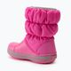 Crocs Winter Puff Детски ботуши за сняг електриково розово/светло сиво 3