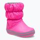 Crocs Winter Puff Детски ботуши за сняг електриково розово/светло сиво 8