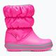 Crocs Winter Puff Детски ботуши за сняг електриково розово/светло сиво 9