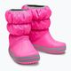 Crocs Winter Puff Детски ботуши за сняг електриково розово/светло сиво 12
