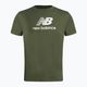 Мъжка тренировъчна тениска New Balance Essentials Stacked Logo Co зелена NBMT31541DON 5