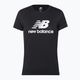 Дамски тениски New Balance Essentials Stacked Logo Co Black NBWT31546 5