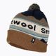 Smartwool Плетена зимна шарка POM дълбока тъмносиня шапка от естествена кожа 3