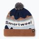 Smartwool Плетена зимна шарка POM дълбока тъмносиня шапка от естествена кожа 6