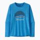 Дамска риза с графичен надпис Ridge rise moonlight/vessel blue x-dye с дълъг ръкав на Patagonia Cap Cool Daily 3