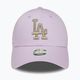 Дамски New Era Metallic Logo 9Forty Los Angeles Dodgers бейзболна шапка пастелно лилаво 2