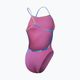 Speedo Твърд бански костюм с V-образна гръбнак kiki pink one-piece 2