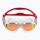 Aquasphere Vista бяла/сребърна/огледално червена титанова маска за плуване MS5050915LMR 2