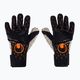 Uhlsport Speed Contact Supergrip+ Reflex Вратарски ръкавици черно и бяло 101125901