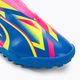 Детски футболни обувки PUMA Match Ll Energy TT + Mid Jr светещо розово/ултра синьо/жълто предупреждение 7