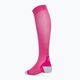 CEP Ултралеки розови/тъмночервени дамски компресиращи чорапи за бягане 2