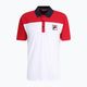 Мъжка поло риза Lianshan Blocked ярко бяло-червено FILA 5