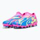 Детски футболни обувки PUMA Ultra Match Ll Energy FG/AG Jr светещо розово/ултра синьо/жълто предупреждение 13