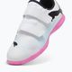 PUMA Future 7 Play IT V детски футболни обувки puma white/puma black/poison pink 8