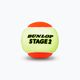 Детски топки за тенис Dunlop Stage 2 3 бр. оранжеви/жълти 601339 3