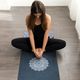 Yoga Design Lab Комбинирана постелка за йога за пътуване 1,5 мм тъмносиня Мандала Сапфир 5