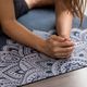 Yoga Design Lab Комбинирана постелка за йога за пътуване 1,5 мм тъмносиня Мандала Сапфир 6