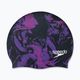 Speedo Шапка за плуване с дълъг косъм с щампа в черно и лилаво 68-11306 5