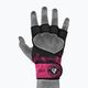 RDX Weight Lifting X1 тренировъчни ръкавици с къса каишка  черни/розови WGN-R1P 6