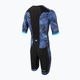 Мъжки костюм за триатлон ZONE3 Activate+ Tropical Palm Short Sleeve Full Zip Trisuit navy/blue 2