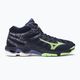 Мъжки обувки за волейбол Mizuno Wave Voltage Mid evening blue / tech green / lolite 2