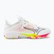 Мъжки обувки за бадминтон Mizuno Wave Claw Neo 2 white / lunar rock / high vis pink 2
