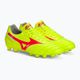 Мъжки футболни обувки Mizuno Morelia II Pro MD safety yellow/fiery coral 2/galaxy silver 4