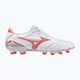 Мъжки футболни обувки Mizuno Morelia Neo IV Pro MD white/ radiant red/ hot coral