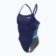 Дамски бански костюм от една част Nike Multiple Print Racerback Splice One тъмно синьо NESSC051-440 6