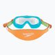 Детска плувна маска Speedo Sea Squad Jr лазурно синя/флуорово зелена/флуорово оранжева/ясна 5